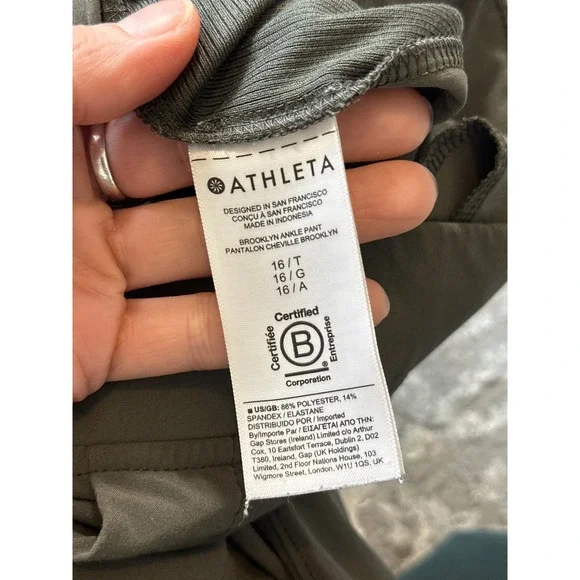 Athleta Brooklyn Mid Rise Ankle Pant Green Size 16 Tall - Picture 7 of 12